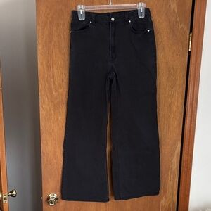 Black Wide-Leg Jeans